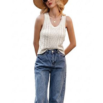 Women's Fashion Casual Knit V-Neck Camisole Top