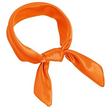 Chiffon Square Scarf Ribbon Neck Satin Handkerchief Retro Women Costume Accessory