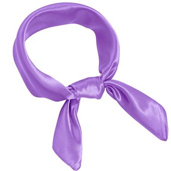 Chiffon Square Scarf Ribbon Neck Satin Handkerchief Retro Women Costume Accessory