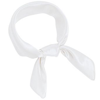 Chiffon Square Scarf Ribbon Neck Satin Handkerchief Retro Women Costume Accessory