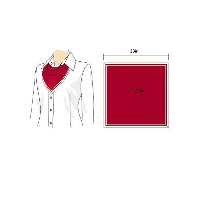 Chiffon Scarf Square Neck Handkerchief Retro Satin Ribbon Women