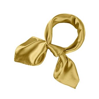 Chiffon Scarf Square Neck Handkerchief Retro Satin Ribbon Women