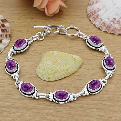 Oval Bracelet Sterling Plated Vintage Adjustable Gift