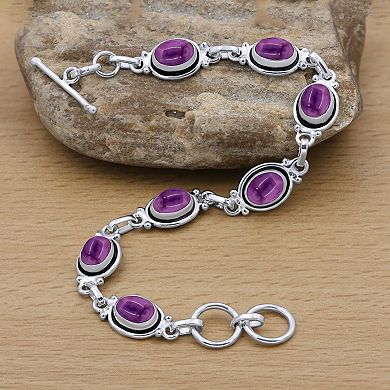 Oval Bracelet Sterling Plated Vintage Adjustable Gift