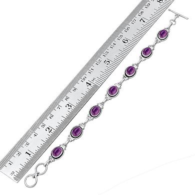 Oval Bracelet Sterling Plated Vintage Adjustable Gift