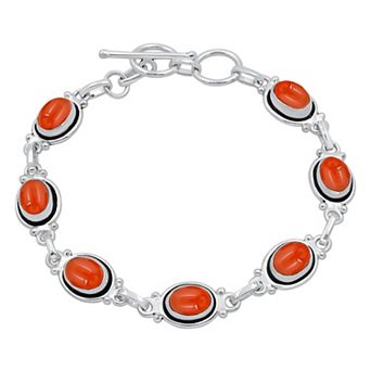 Oval Bracelet Sterling Plated Vintage Adjustable Gift