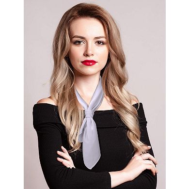 Chiffon Square Neck Handkerchief Retro Satin Ribbon Women