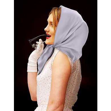 Chiffon Square Neck Handkerchief Retro Satin Ribbon Women