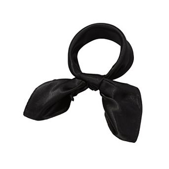 Chiffon Square Neck Handkerchief Retro Satin Ribbon Women