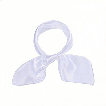 Chiffon Square Neck Handkerchief Retro Satin Ribbon Women