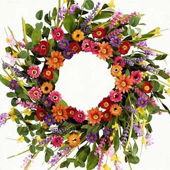 22" Artificial Spring Wreath Wedding Home Porch Easter Decor