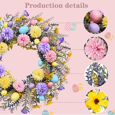 20" Easter Wreath Spring Front Door Decor