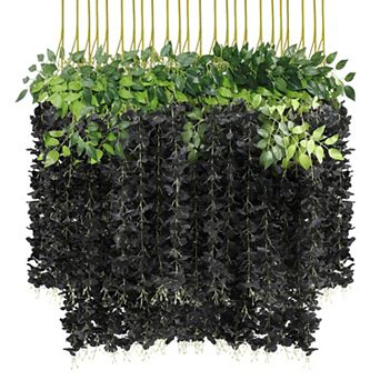 24 packs, 86.4 feet artificial wisteria vines, vine decorations, wedding decorations