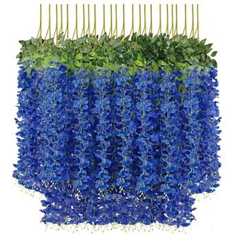 24 packs, 86.4 feet artificial wisteria vines, vine decorations, wedding decorations