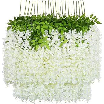 24 packs, 86.4 feet artificial wisteria vines, vine decorations, wedding decorations