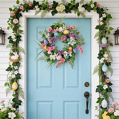 18" Easter Wreath Spring Front Door Decor for Party