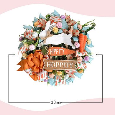 18" Easter Mesh Artificial Wreath Door Wall Decor