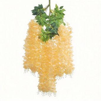 12 pc 3.75 Ft Artificial Wisteria Vine Ratta Garland Silk Hanging Flowers Home Party Wedding Decor