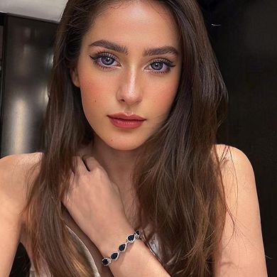 7" Tennis Bracelet Pear Cut CZ All-natural gift