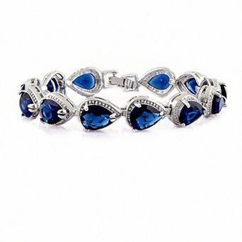 7" Tennis Bracelet Pear Cut CZ All-natural gift