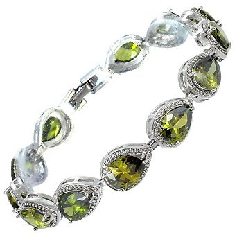 7" Tennis Bracelet Pear Cut CZ All-natural gift