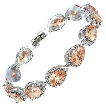 7" Tennis Bracelet Pear Cut CZ All-natural gift
