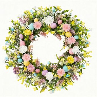 20" Easter Wreath Front Door Decor Spring Wreaths