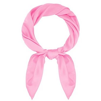 Satin Square Scarf Neck Hair Handkerchief Bandana Women Men Costume Accessory