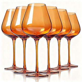 18oz 6 pc Handblown Stemware Mother's Day Father Lover Birthday Gifts