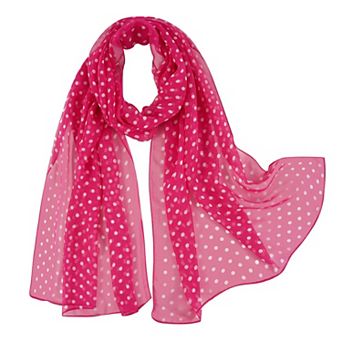 Women's Floral Scarf, Chiffon with Floral and Bird Print