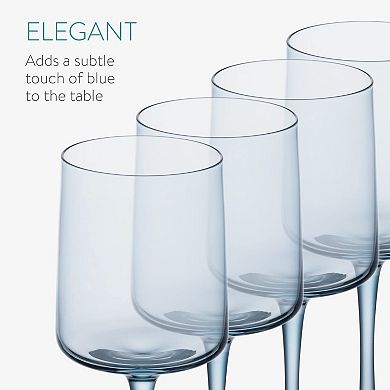 4-13.5 oz Square Stem Glassware for Wine Beer Dessert Gift