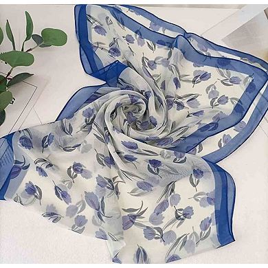 Women's Lightweight Floral Sheer Shawl Wrap Scarf