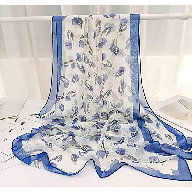 Women's Lightweight Floral Sheer Shawl Wrap Scarf