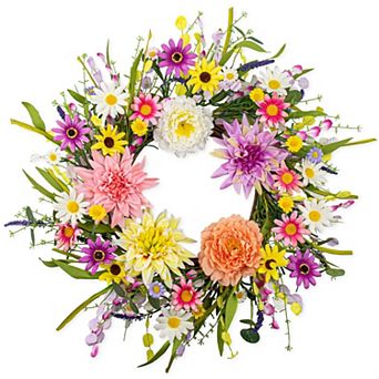 22" Artificial Spring Wreath Easter Holiday Decor
