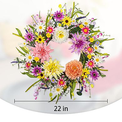 22" Artificial Spring Wreath Easter Holiday Decor