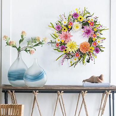 22" Artificial Spring Wreath Easter Holiday Decor