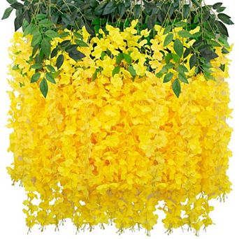 12 pc Wisteria Artificial Silk Hanging Vine Garland Wedding Backdrop Arch Decor
