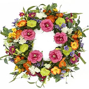 22" Artificial Spring Wreath Wall Window Decoration