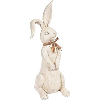 15.5" Rustic Easter Rabbit Figurine Farmhouse Spring Table Decor