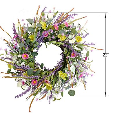 20" Spring Artificial Wreath Indoor Outdoor Home Decor