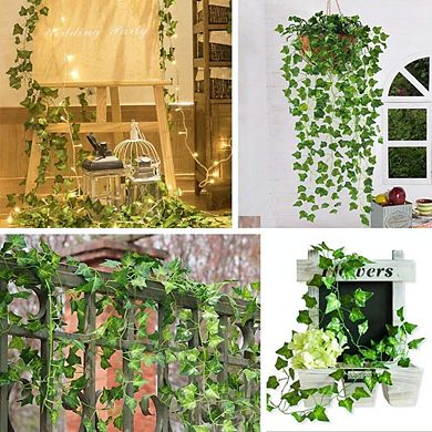 20 Pack 140 Ft Artificial Ivy Vines Garland Greenery Hanging Leaves Bedroom Wedding Party