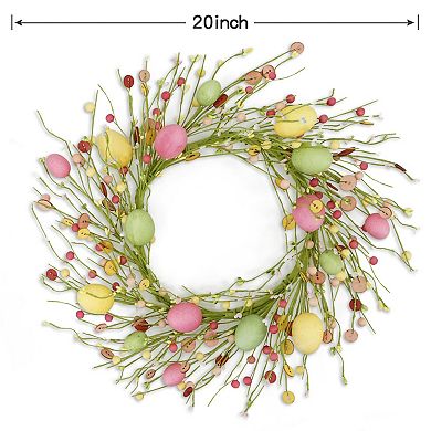 20" Easter Wreath Spring Front Door Decor