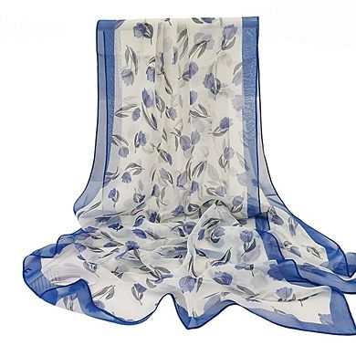 Lightweight Women Floral Scarf Shawl Sunscreen Head Wrap