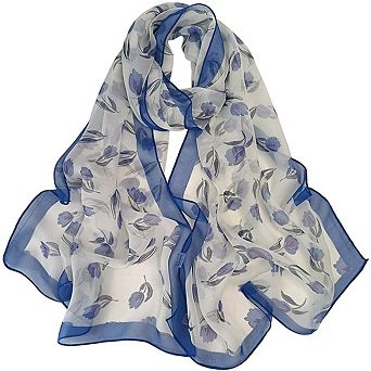 Lightweight Women Floral Scarf Shawl Sunscreen Head Wrap