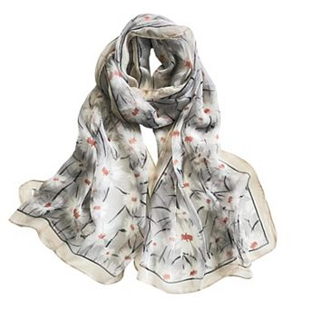 Lightweight Women Floral Scarf Shawl Sunscreen Head Wrap