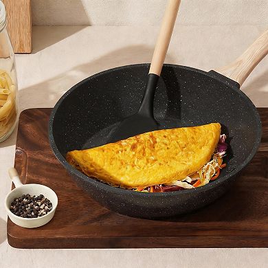 Granite Induction Nonstick Cookware Set Frying Saucepans PFAS Free