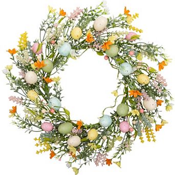 18" Easter Egg Wreath Spring Door Decor