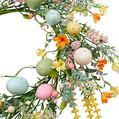 18" Easter Egg Wreath Spring Door Decor