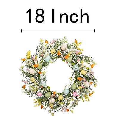 18" Easter Egg Wreath Spring Door Decor