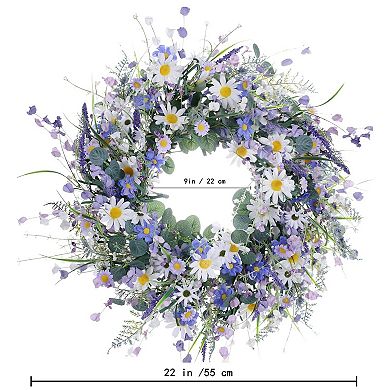 22" Spring Artificial Wreath Wall Home Decoration